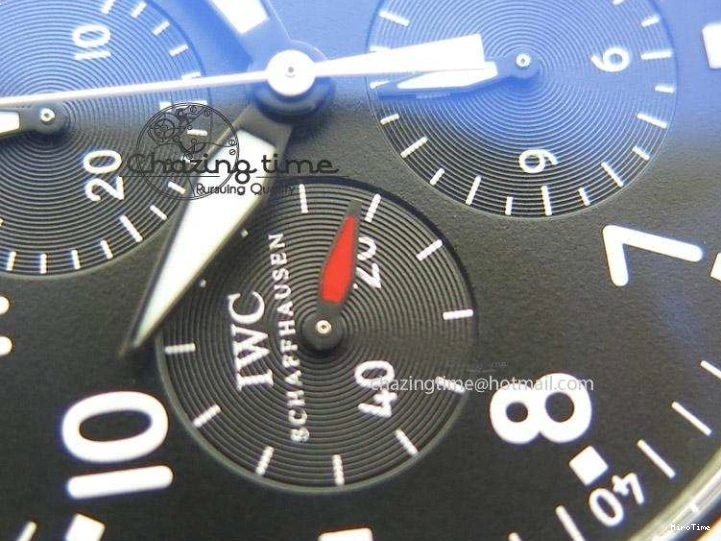 MIROTIME 0215 Soft Pilot Chrono 3777 43mm ZF 1:1 Best Edition Black Dial On Black Leather Strap A 7360